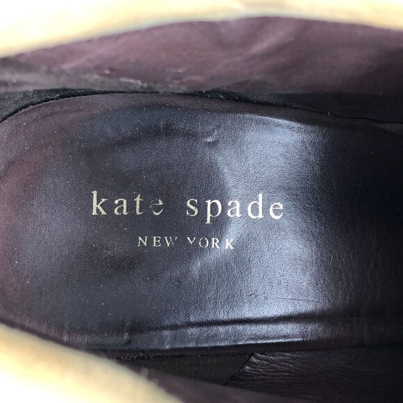 Kate Spade Women's Size 11M Tan Suede Closed Almond Toe Ankle Booties Boots - Picture 14 of 15